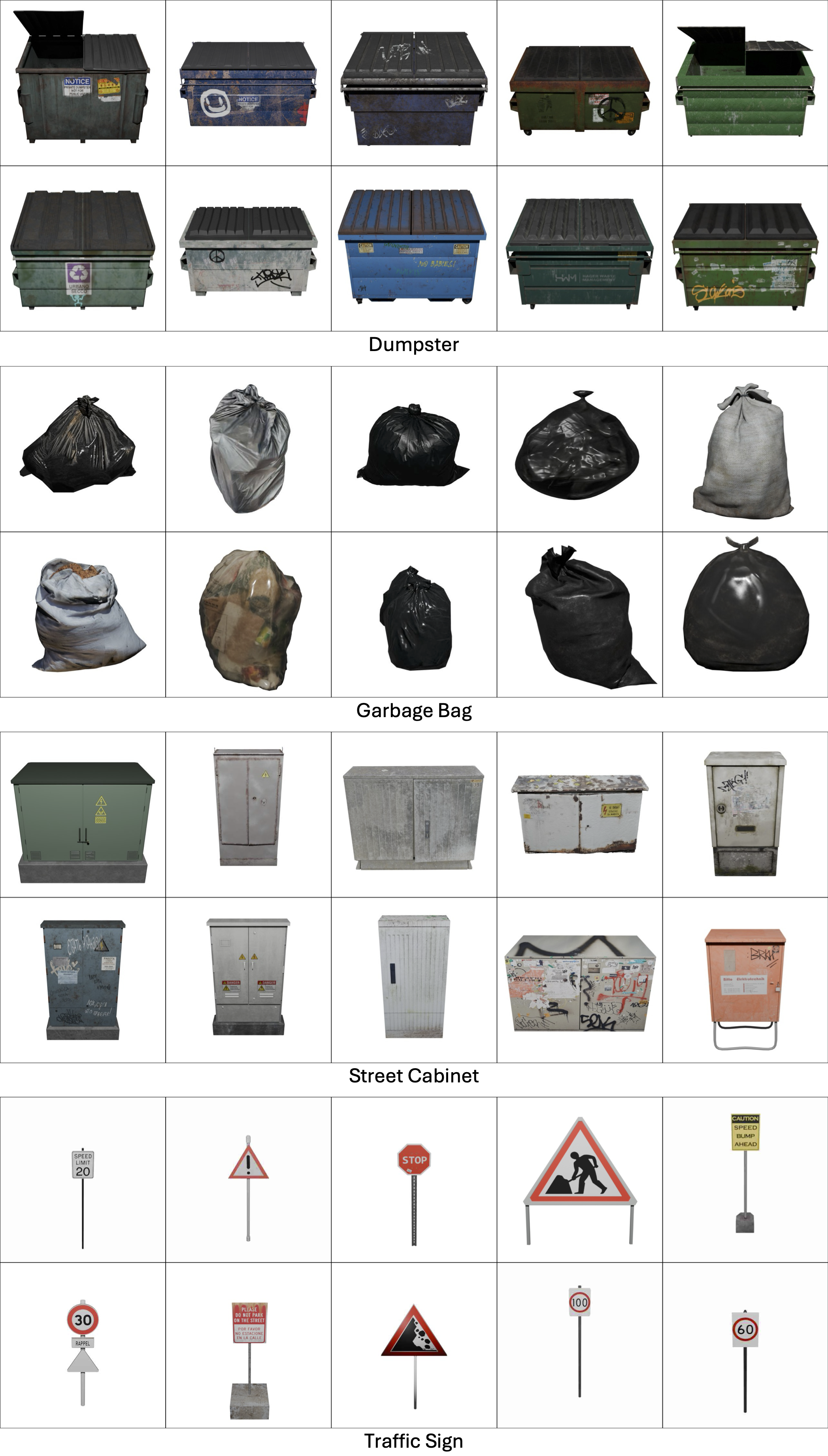 Example of street objects